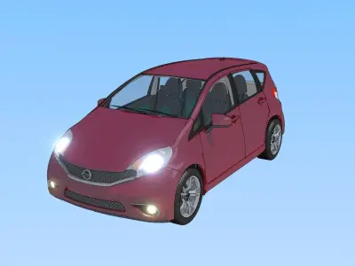 2016 Nissan Versa NOTE SR Toon Shaded Free 3D model