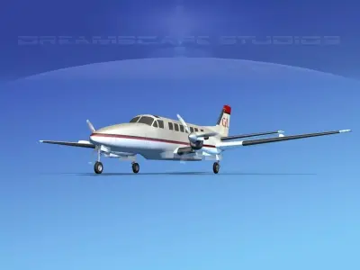 Beechcraft B99 Georgia Executive 3D model