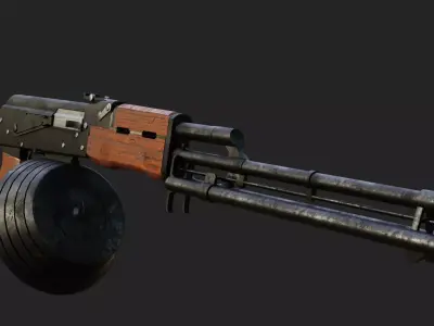 RPK74 Low-poly 3D model