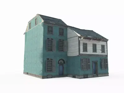 17th century urban buildings 3D model