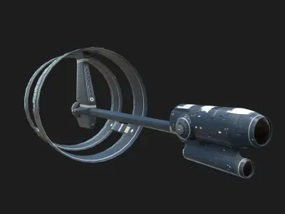 Spaceship PBR game ready star trek device Low-poly 3D model