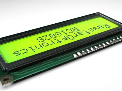 Liquid Crystal Display Screen Component 3D model