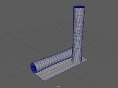 Yoga mats 3D model Low-poly 3D model
