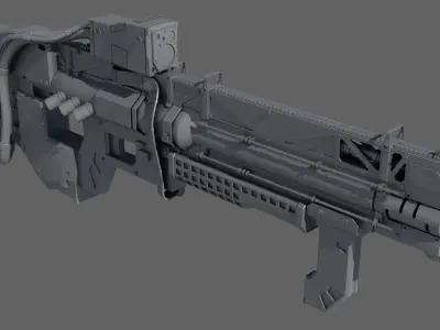 Rifle Sci-Fi 3D model