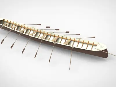 Iban longboat 3D model