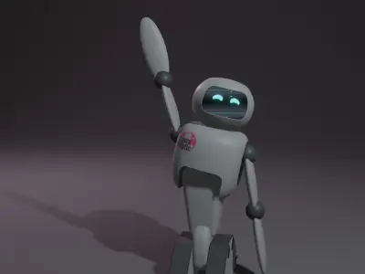 Robot Low-poly 3D model 33
