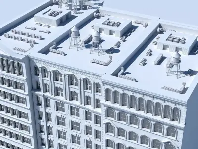 Commercial Building Facade 14 3D model