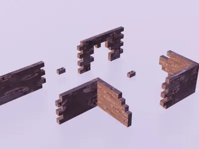 Modular Wall Pack Free low-poly 3D model