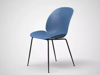 Kempton Dining Chair blue Low-poly 3D model