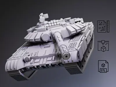 T-72 Main Battle Tank RoZ 3D print model
