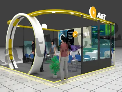 6mx6mx10ft Exhibition Booth 3D print model
