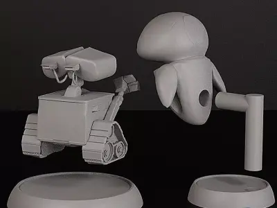 WALL-E and EVE STL Models 3D print model