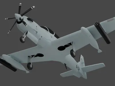 A-29 SUPER TUCANO - Flexible n Deadly For Counter-Insurgency - Low-poly 3D model