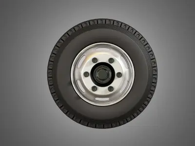 Medium Duty Trucks Tires and Rims 3D model