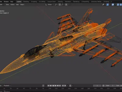 Aircraft 29 Low-poly 3D model
