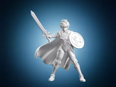 Aura Blade Master Statue 3D print model