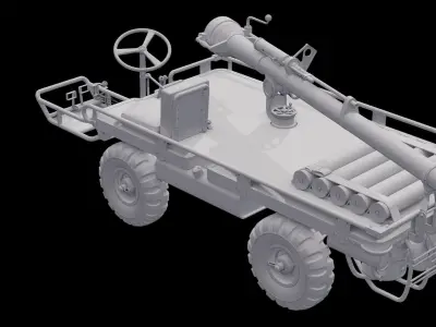 Utility Platform Truck Free 3D model