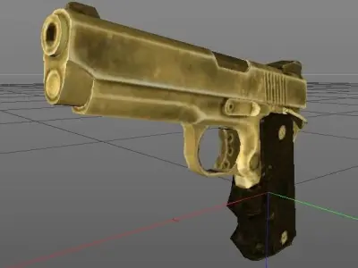 Golden Pistol 3D model