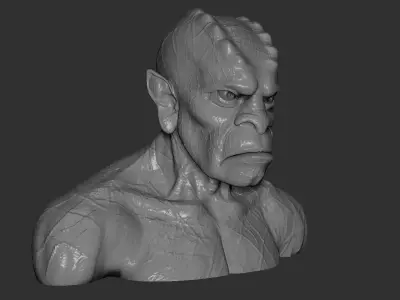 Swamp Troll Bust Free 3D model