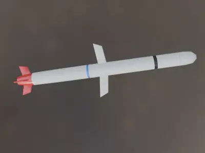 Tomahawk Rocket Low-poly 3D model