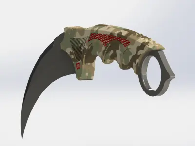 Military karambit 3D print model