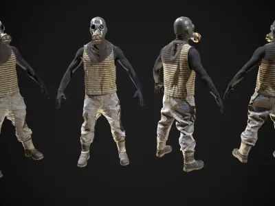 Skull armor 13 Low-poly 3D model