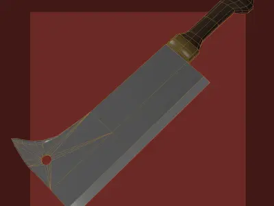 cleaver knife Free low-poly 3D model