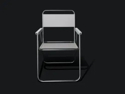 PBR Low Ploy Picnic Chair Low-poly 3D model Low-poly 3D model