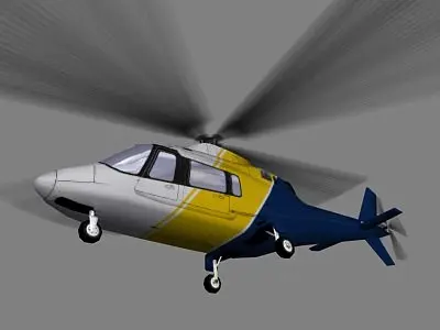 Agusta Helicopter V2 Low-poly 3D model