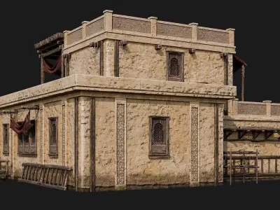 33-36 - Arabic Houses 4K Low-poly 3D model