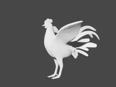 rooster free Low-poly 3D model