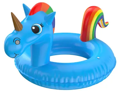 Five Detailed Pool Toys 3D model