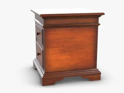 Bedside Table Dark 3D model
