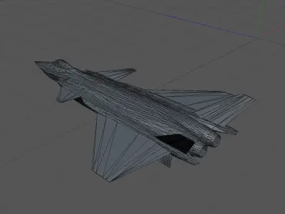 Chengdu j20  Low-poly 3D model