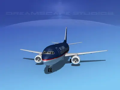 Boeing 737-300 US Air 3D model