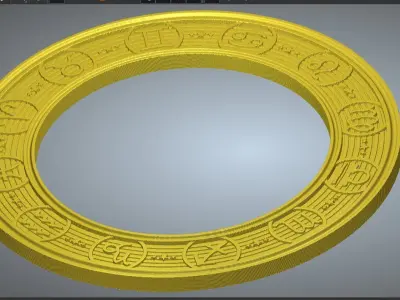 ZODIAC MIRROR FRAME Free 3D print model