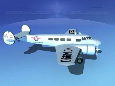 Lockheed L10 Electra Delta Airlines 3D model