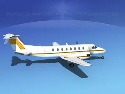 Beechcraft B1900C V08 3D model