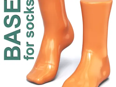3d base for socks 3D model