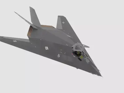 Rigged MA F-117 Aircraft 3D model
