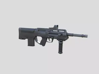 PDR-gun model 3d game ready model Low-poly 3D model Low-poly 3D model