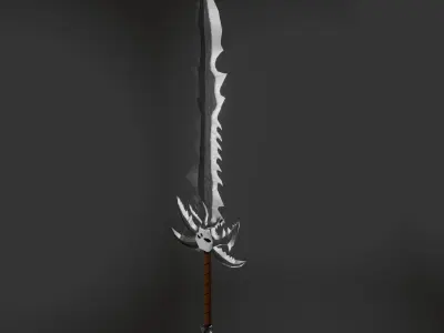 Fantasy sword Free low-poly 3D model