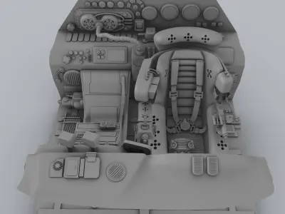 Future Interior Vehicle 3D model