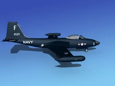 McDonnell F2H4 Banshee V01 3D model