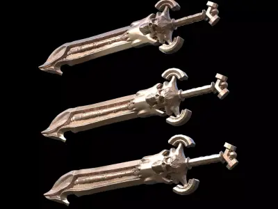 Grim Reaper Short Sword 3D model