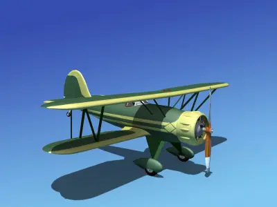 Waco YMF-5 V12 3D model