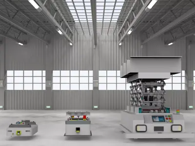 AGV vehicles Assemble 3D model