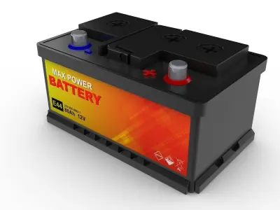 Car battery 3D model