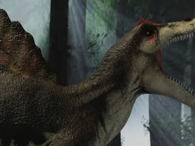 Spinosaurus Animated Low-poly 3D model