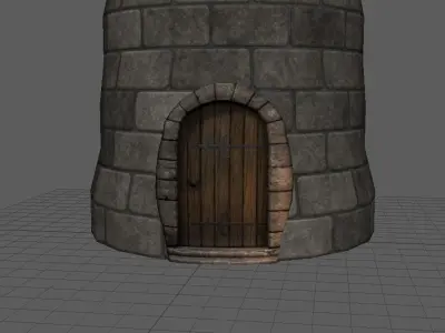 Mill 3D Model windmill Low-poly 3D model